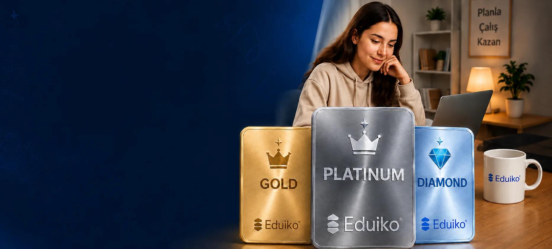 Eduiko Kulüp Gold, Platinum ve Diamond üyelik kartları