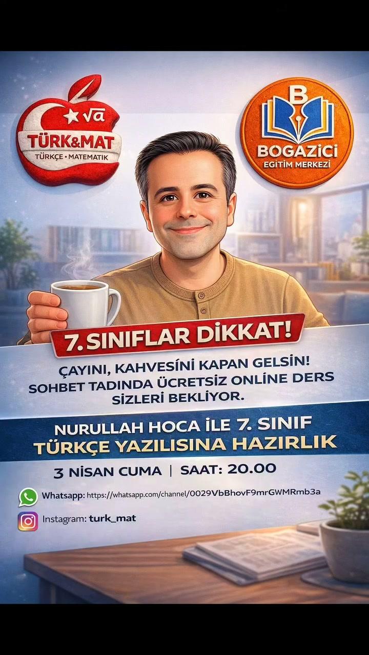 7. SINIF TÜRKÇE DERSİ 2. DÖNEM 1.YAZILIYA HAZIRLIK DERSLERİ (Ücretsiz)
