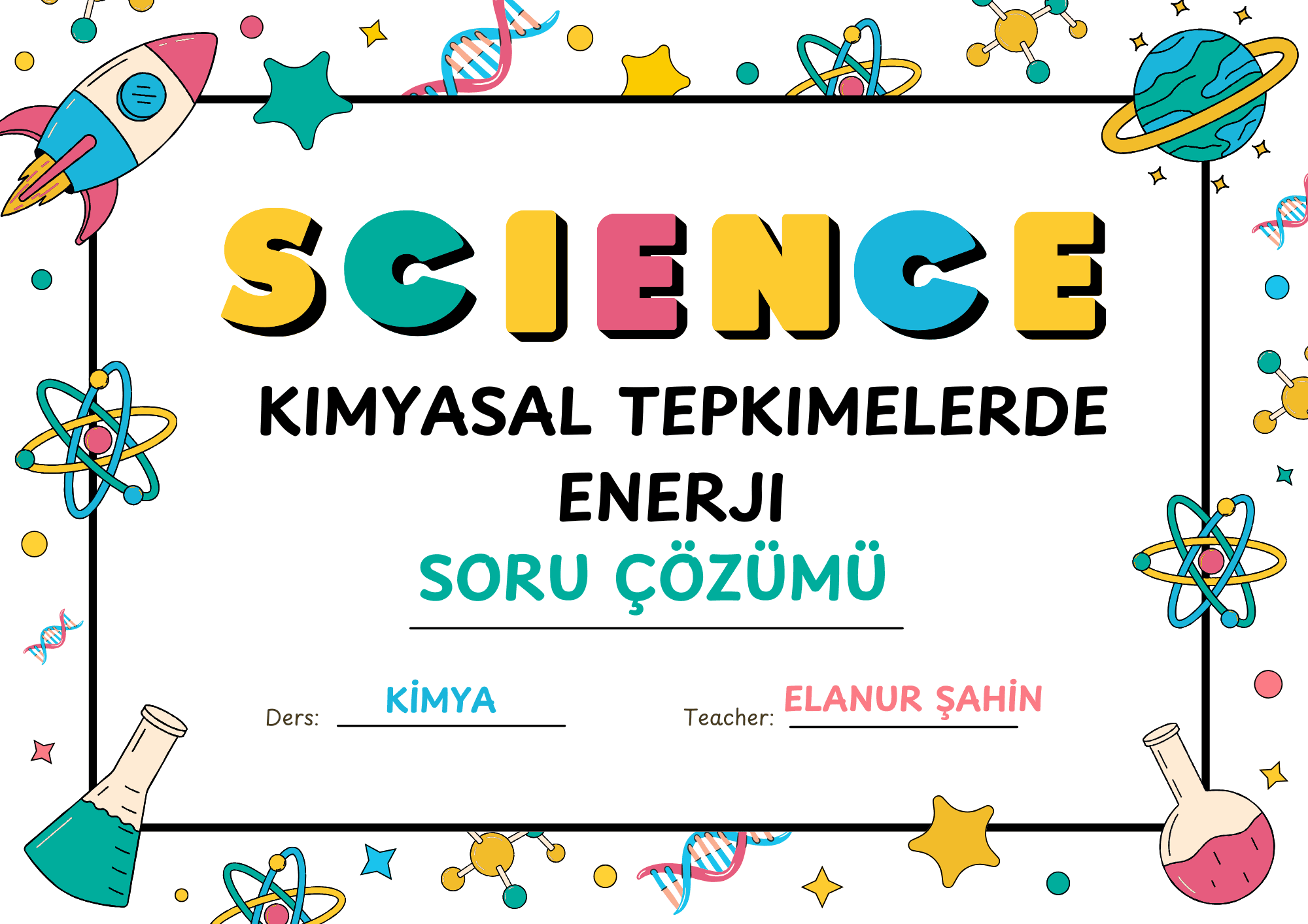 Kimyasal Tepkimelerde Enerji