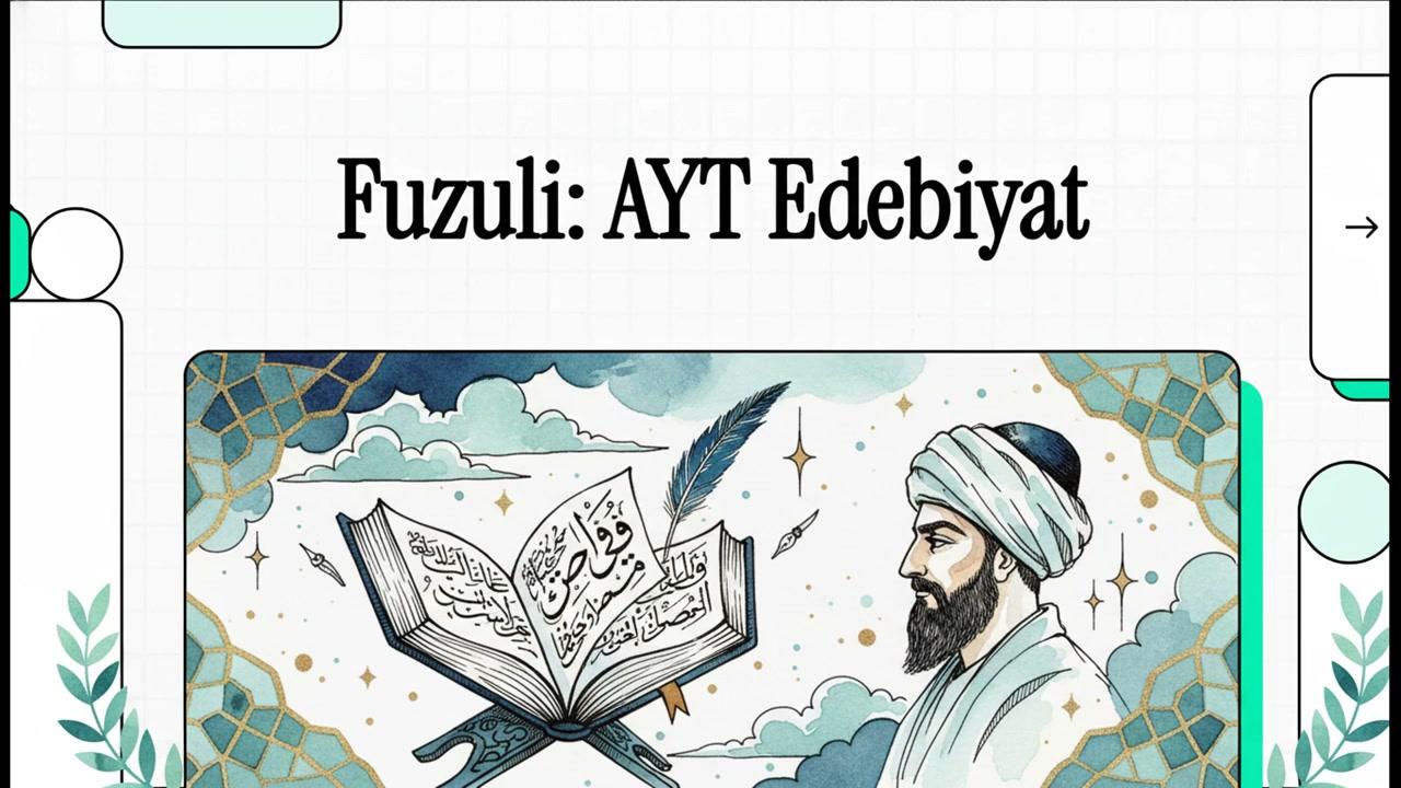 AŞK VE ISTIRAP ŞAİRİ FUZULÎ