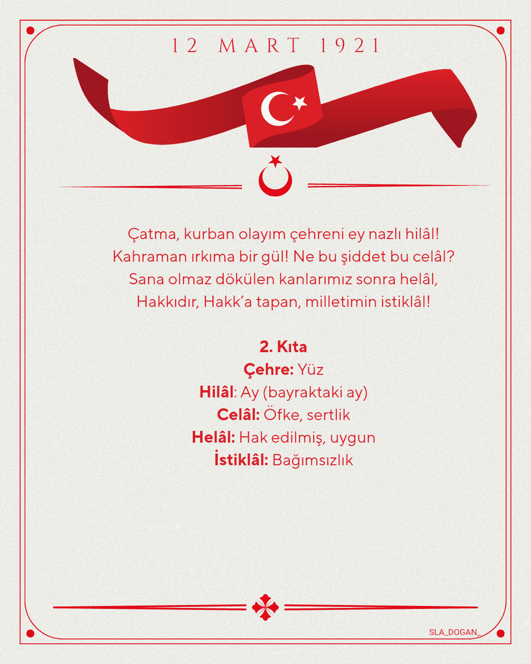 Bej ve Kırmızı Sade İstiklal Marşı'nın Kabulü Instagram Gönderisi_20260312_032035_0002