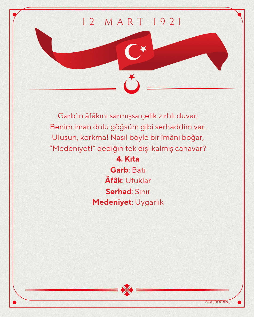 Bej ve Kırmızı Sade İstiklal Marşı'nın Kabulü Instagram Gönderisi_20260312_032035_0004
